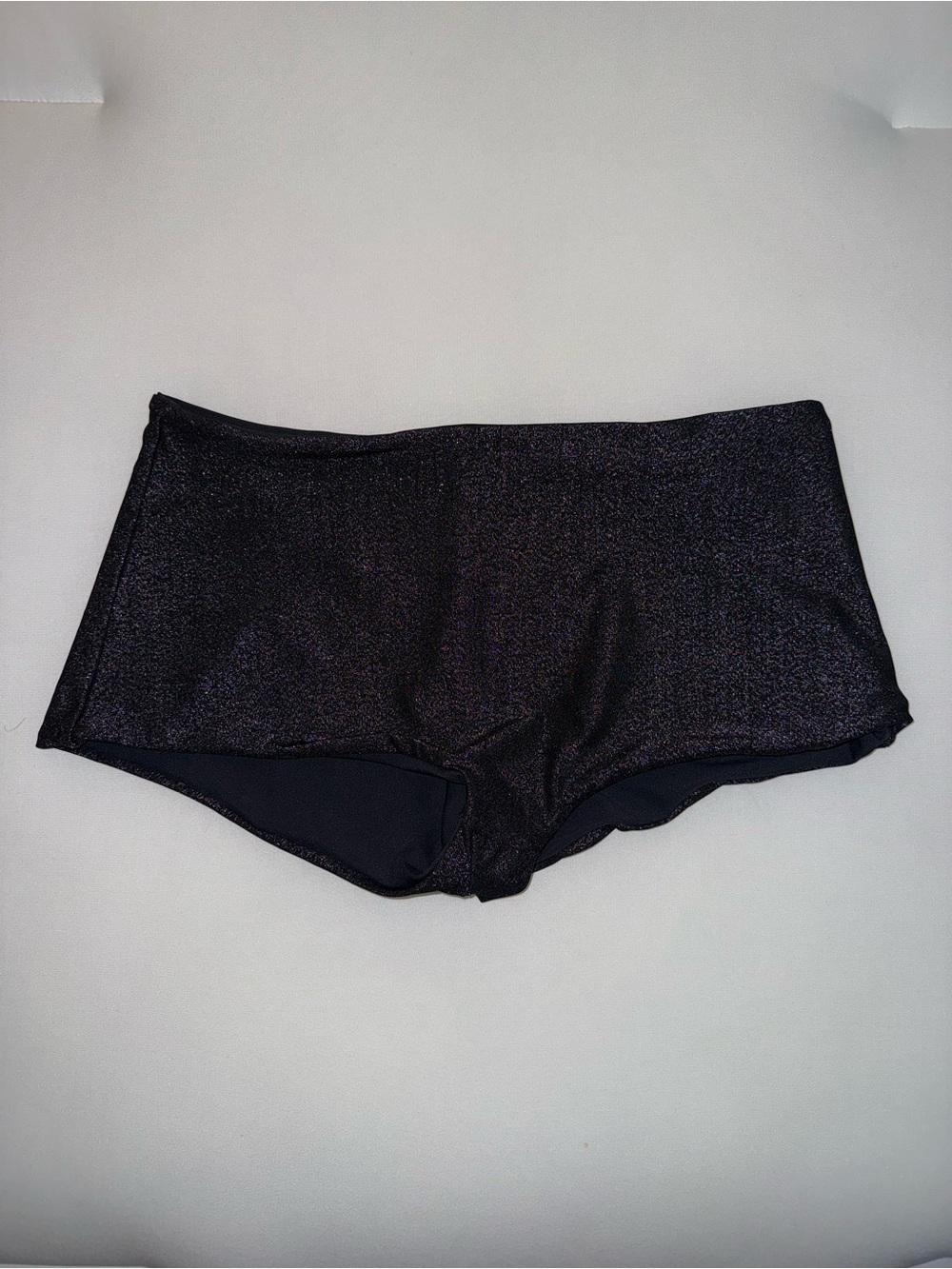 Skatie Black Shimmery Hot Shorts Swim Bottoms